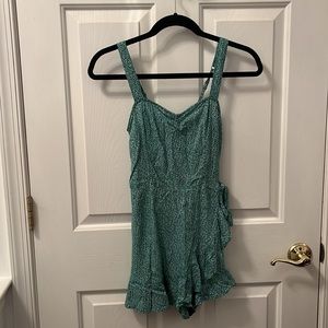 Hollister ditsy wrap floral romper